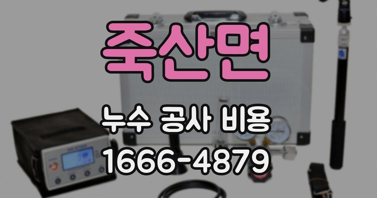 죽산면 누수 공사 비용