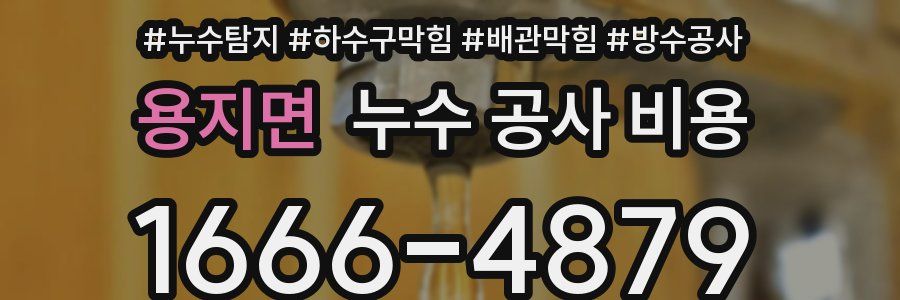 용지면 누수 공사 비용