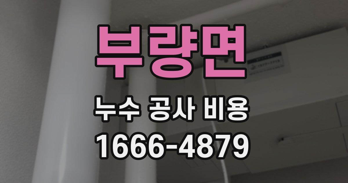 부량면 누수 공사 비용