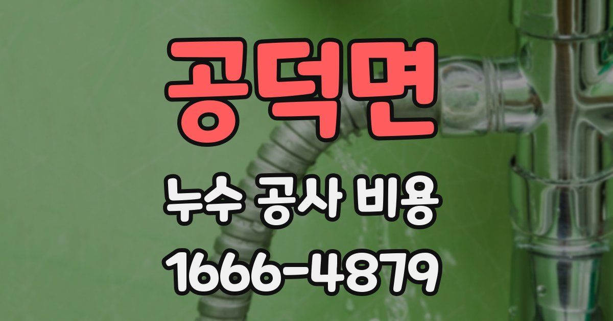 공덕면 누수 공사 비용