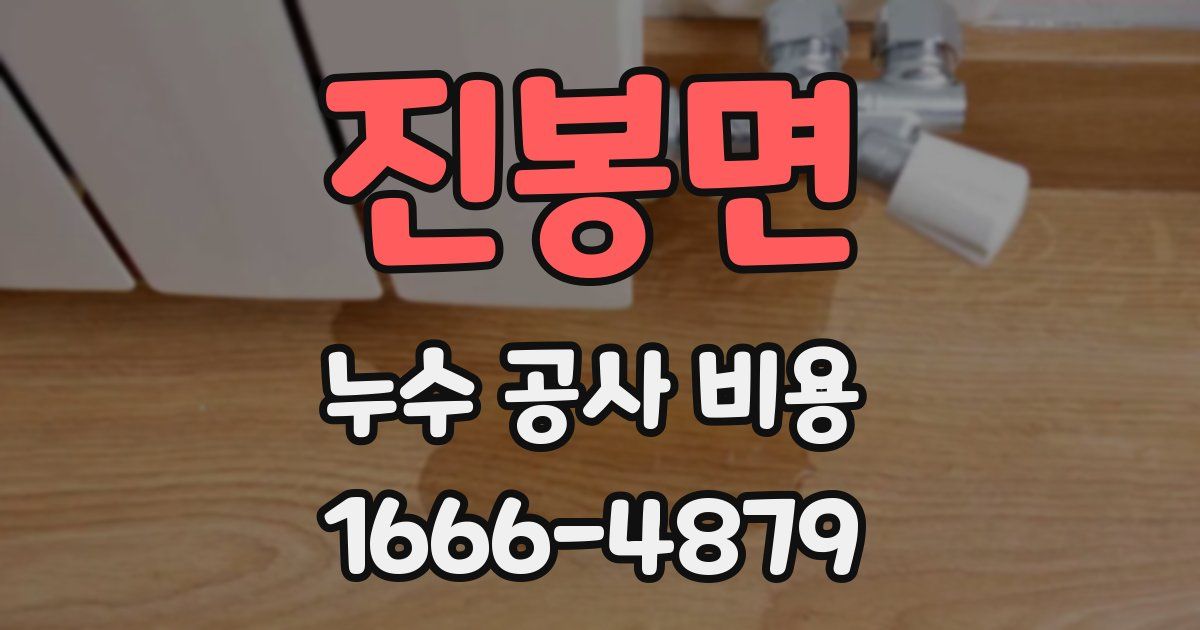 진봉면 누수 공사 비용