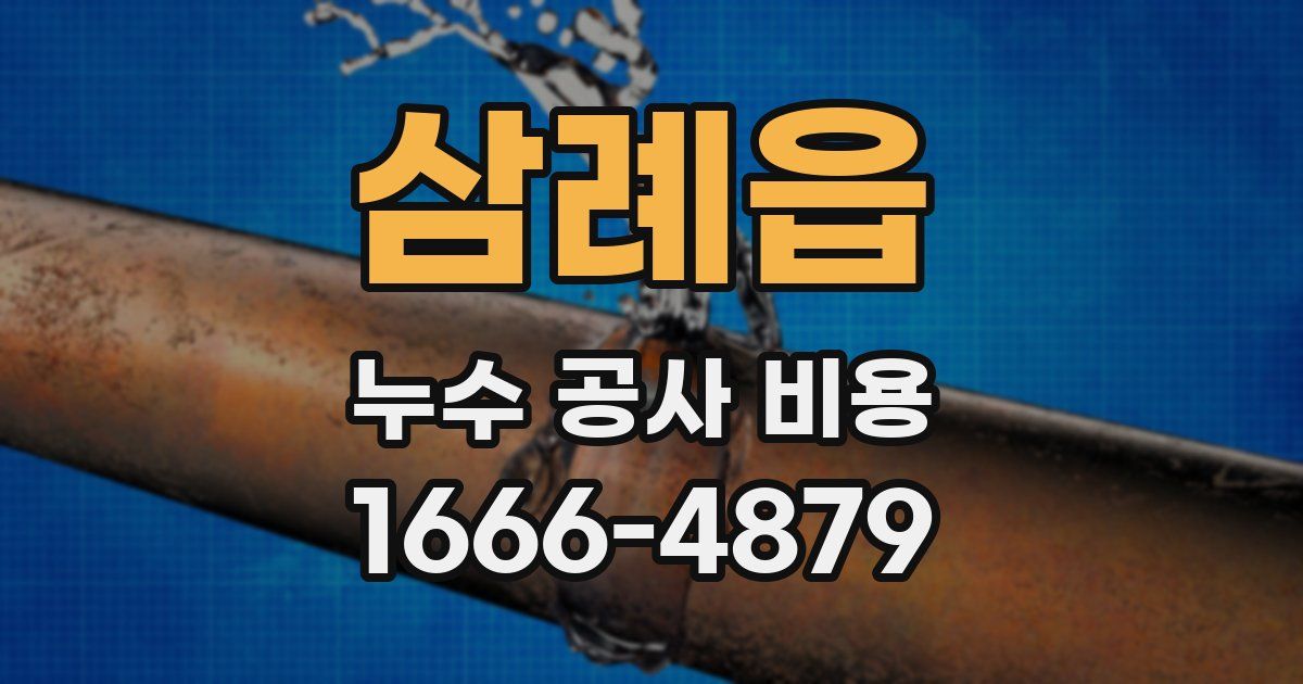 삼례읍 누수 공사 비용