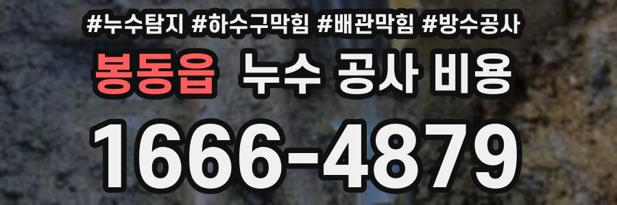 봉동읍 누수 공사 비용