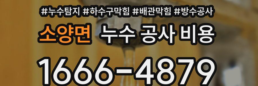 소양면 누수 공사 비용