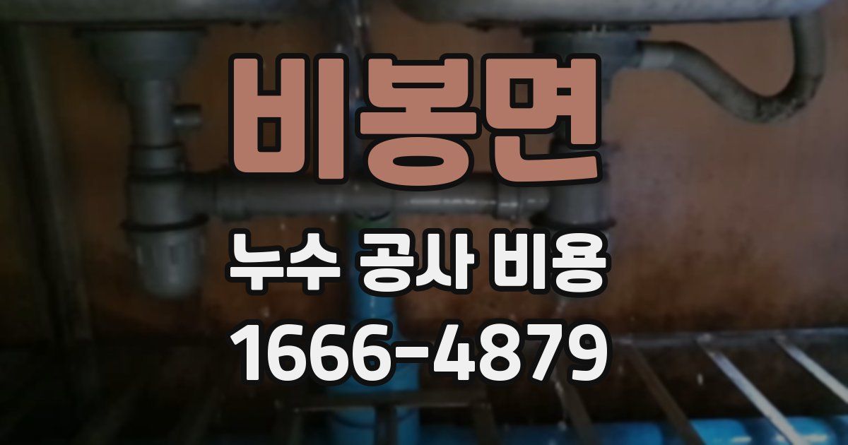 비봉면 누수 공사 비용