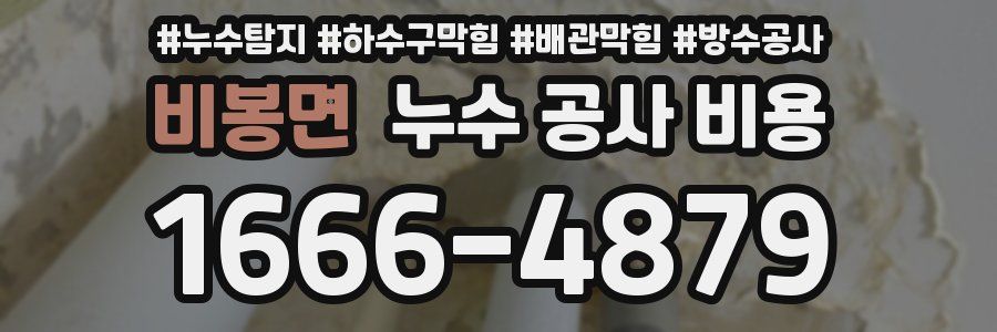 비봉면 누수 공사 비용