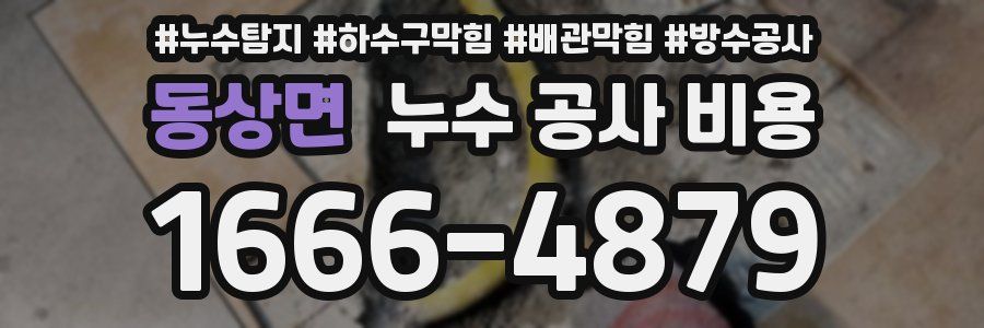 동상면 누수 공사 비용