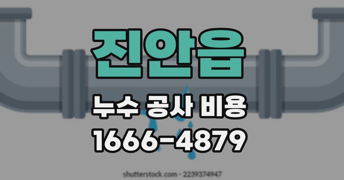 진안읍 누수 공사 비용