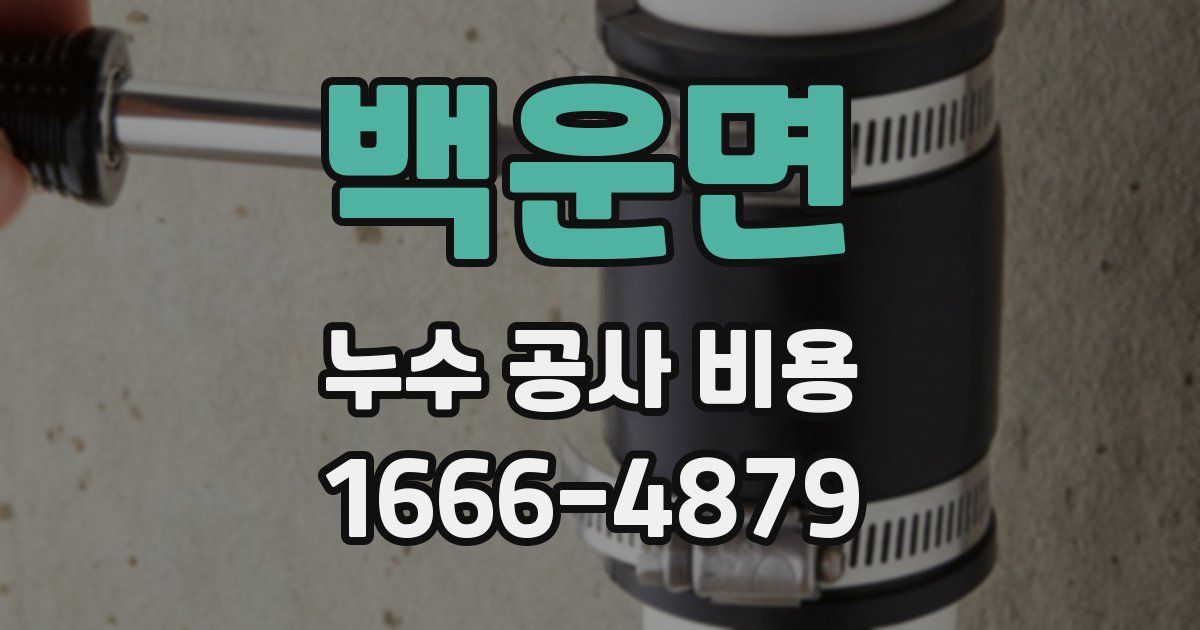 백운면 누수 공사 비용