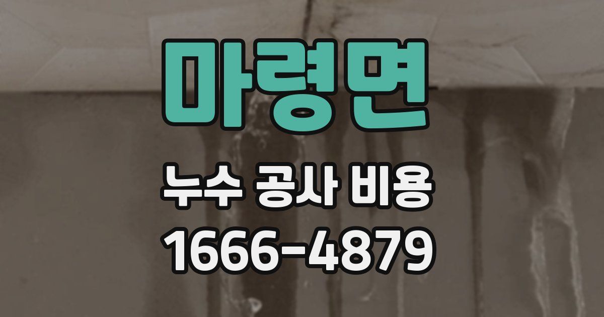마령면 누수 공사 비용
