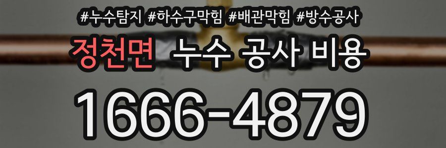 정천면 누수 공사 비용
