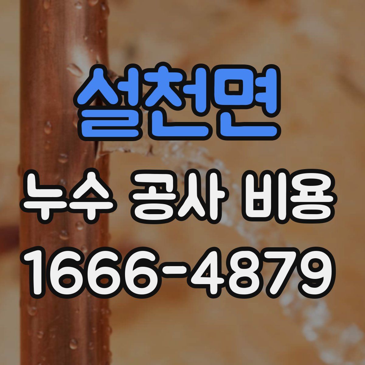 설천면 누수 공사 비용