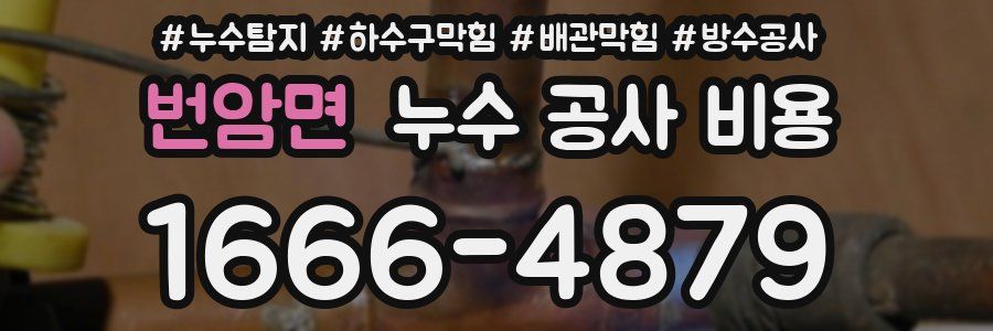번암면 누수 공사 비용
