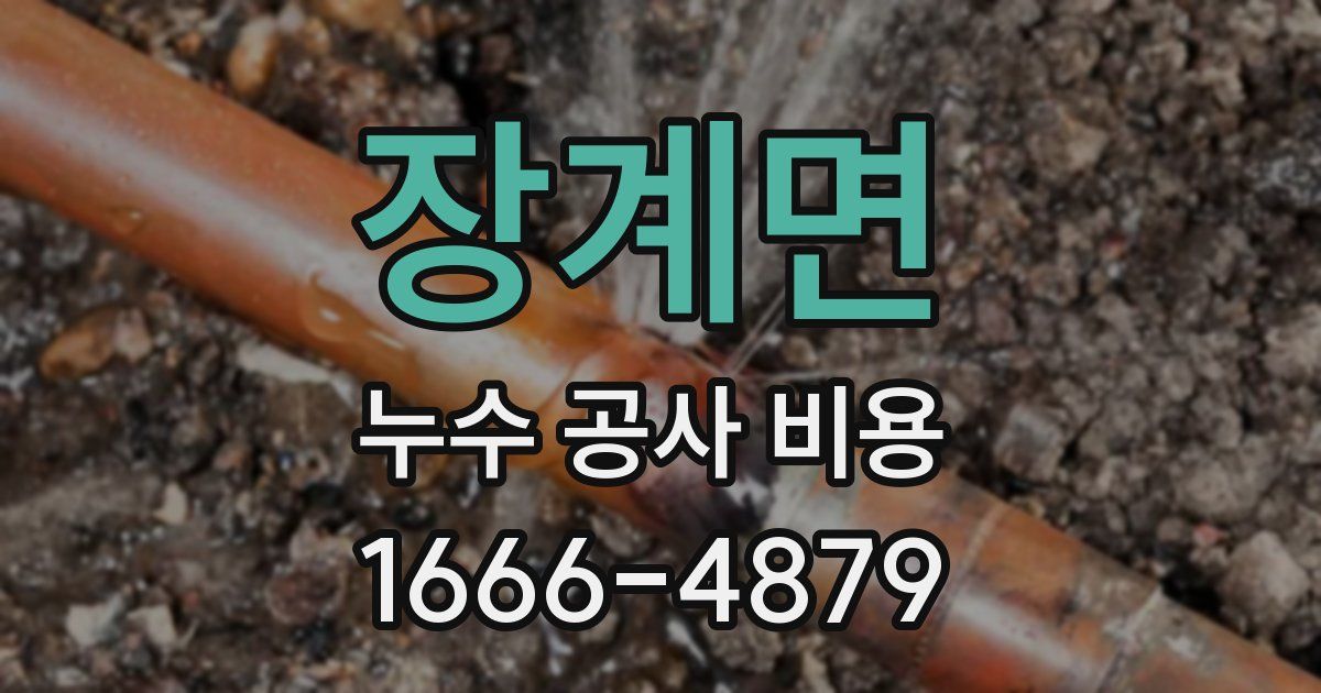 장계면 누수 공사 비용