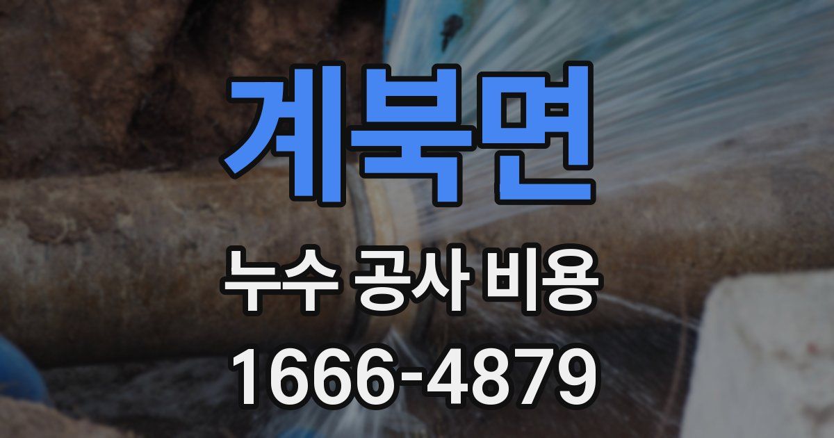 계북면 누수 공사 비용