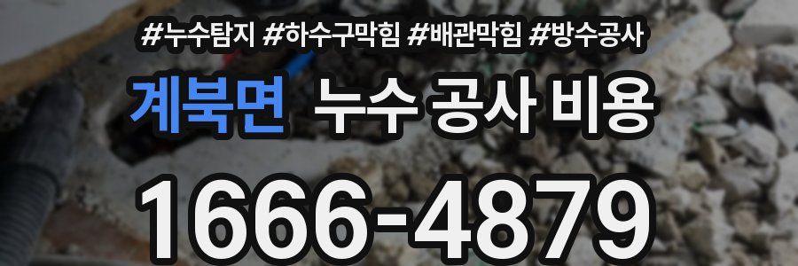 계북면 누수 공사 비용