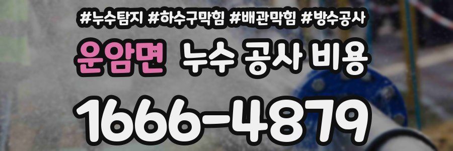 운암면 누수 공사 비용