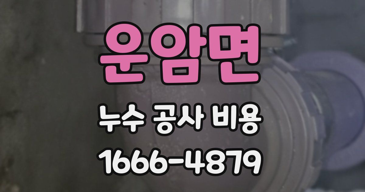 운암면 누수 공사 비용