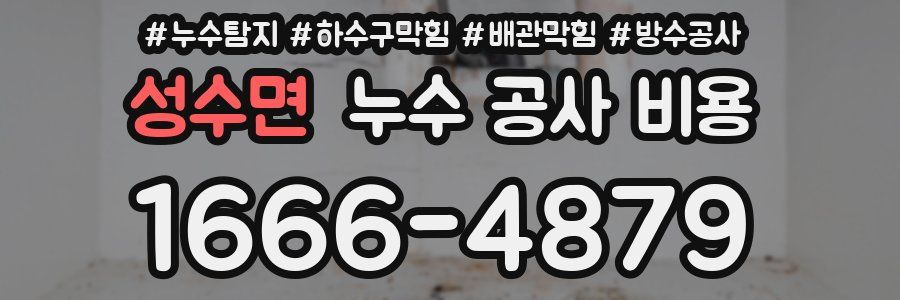 성수면 누수 공사 비용