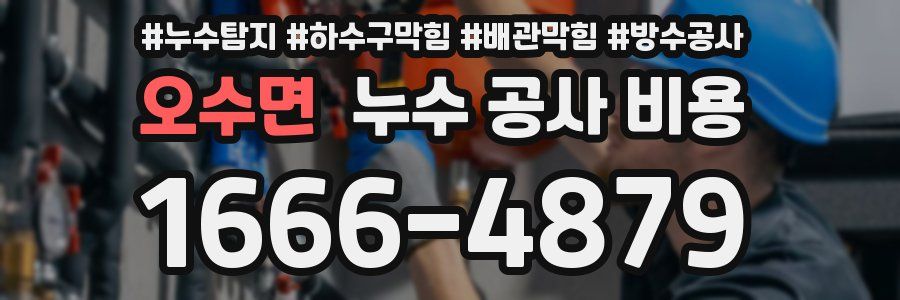오수면 누수 공사 비용