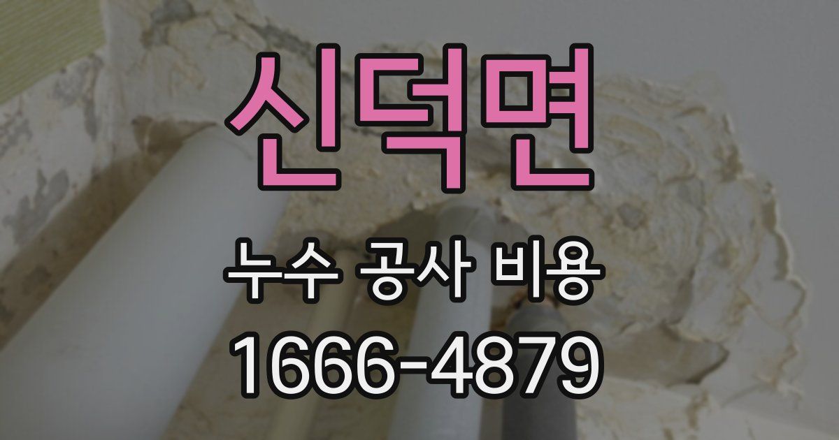 신덕면 누수 공사 비용