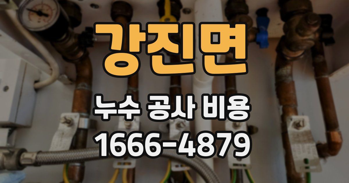 강진면 누수 공사 비용