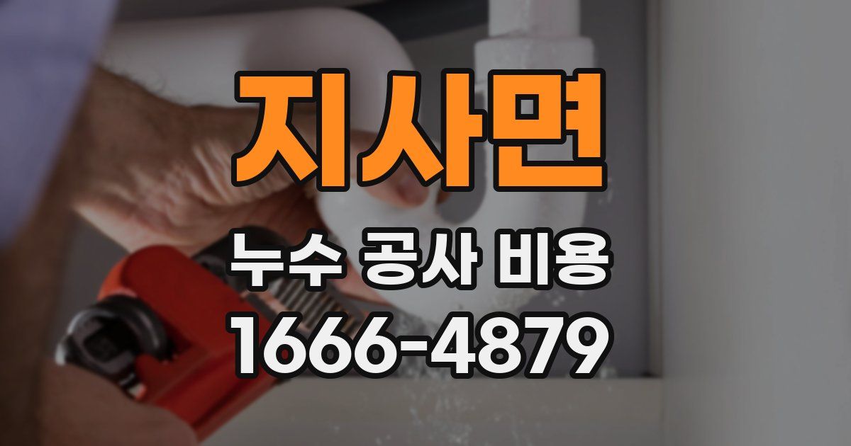 지사면 누수 공사 비용