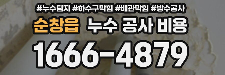 순창읍 누수 공사 비용