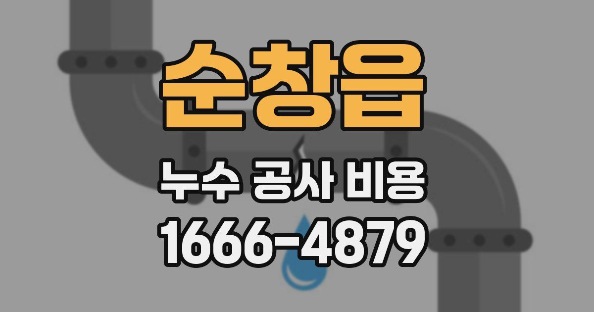 순창읍 누수 공사 비용