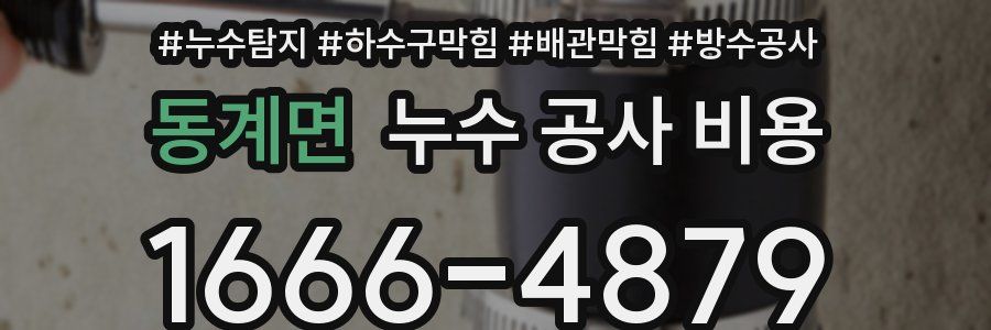 동계면 누수 공사 비용