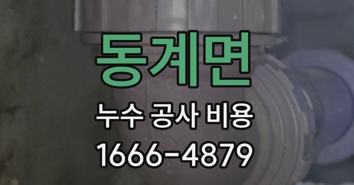 동계면 누수 공사 비용