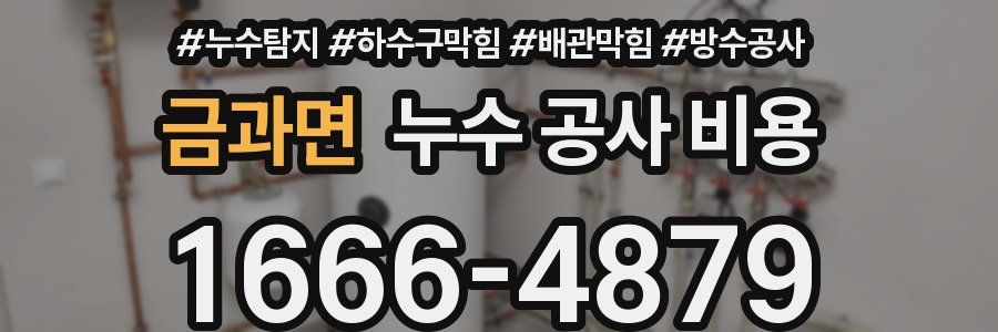 금과면 누수 공사 비용