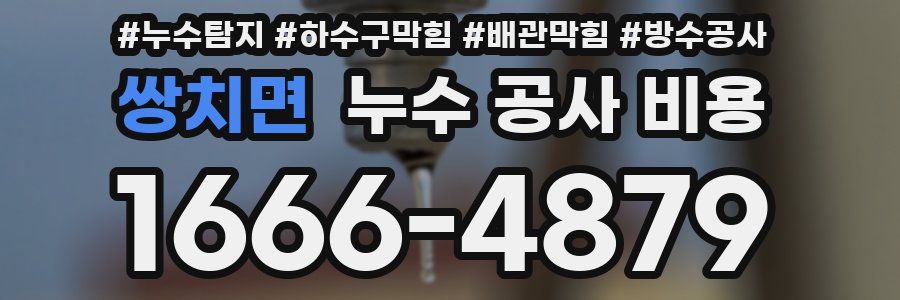 쌍치면 누수 공사 비용