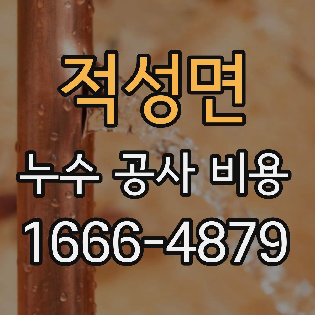 적성면 누수 공사 비용