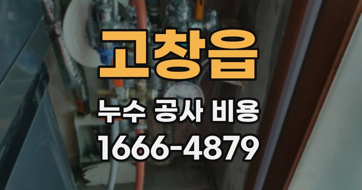 고창읍 누수 공사 비용