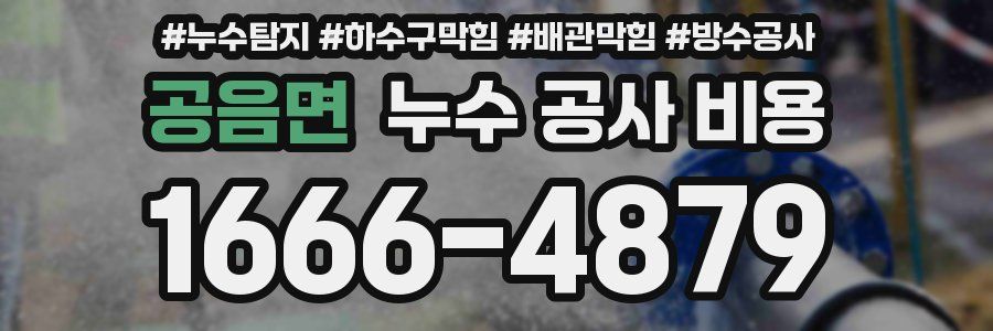 공음면 누수 공사 비용