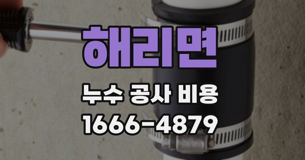 해리면 누수 공사 비용