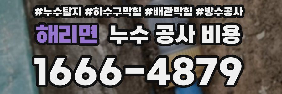 해리면 누수 공사 비용