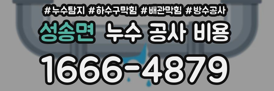 성송면 누수 공사 비용