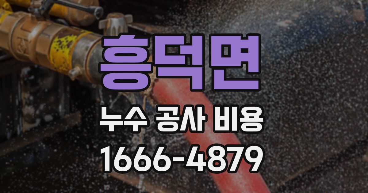 흥덕면 누수 공사 비용