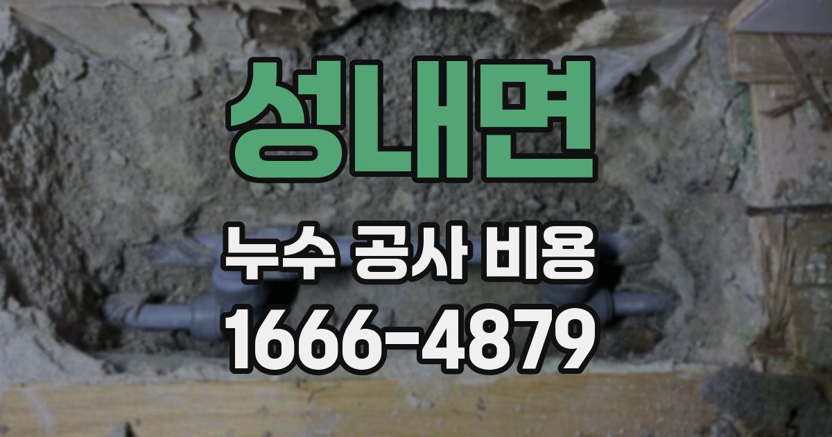 성내면 누수 공사 비용