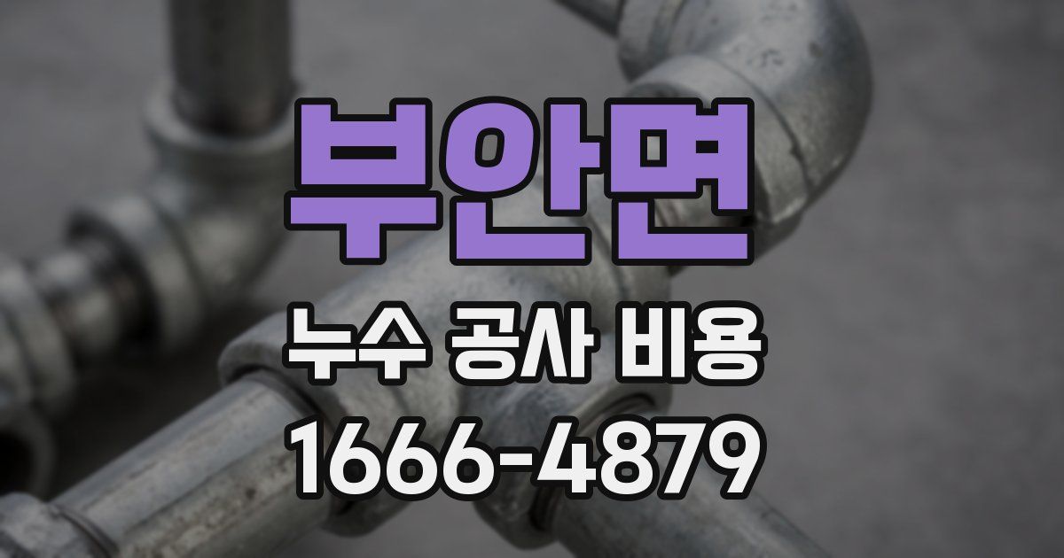 부안면 누수 공사 비용