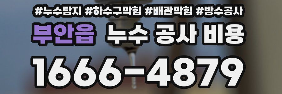 부안읍 누수 공사 비용