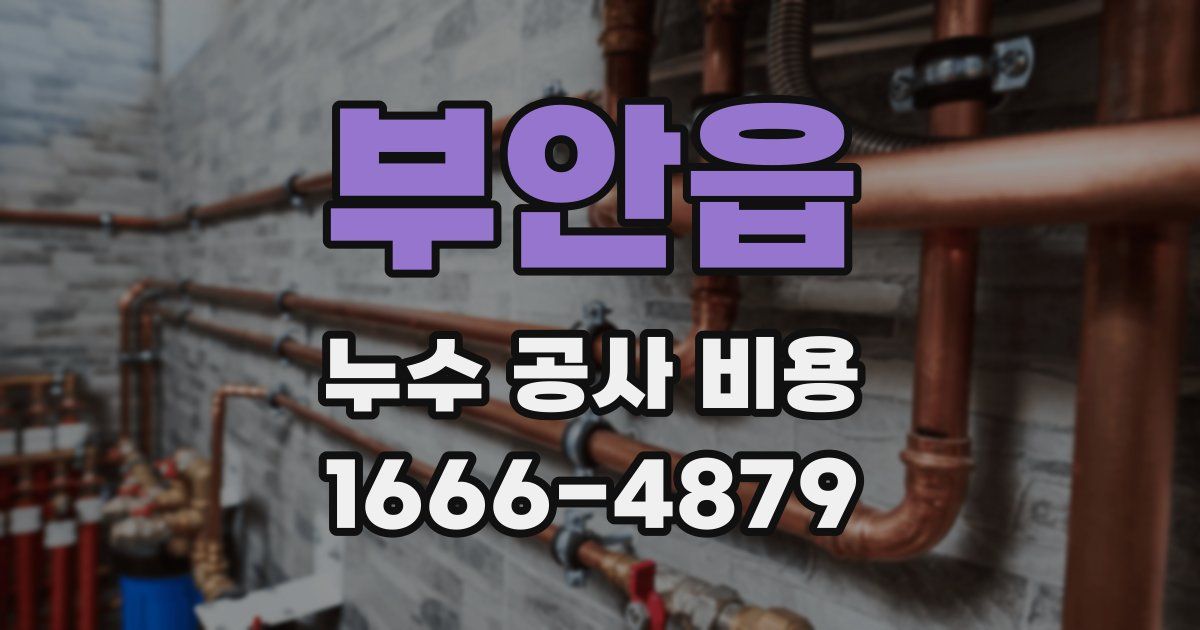 부안읍 누수 공사 비용