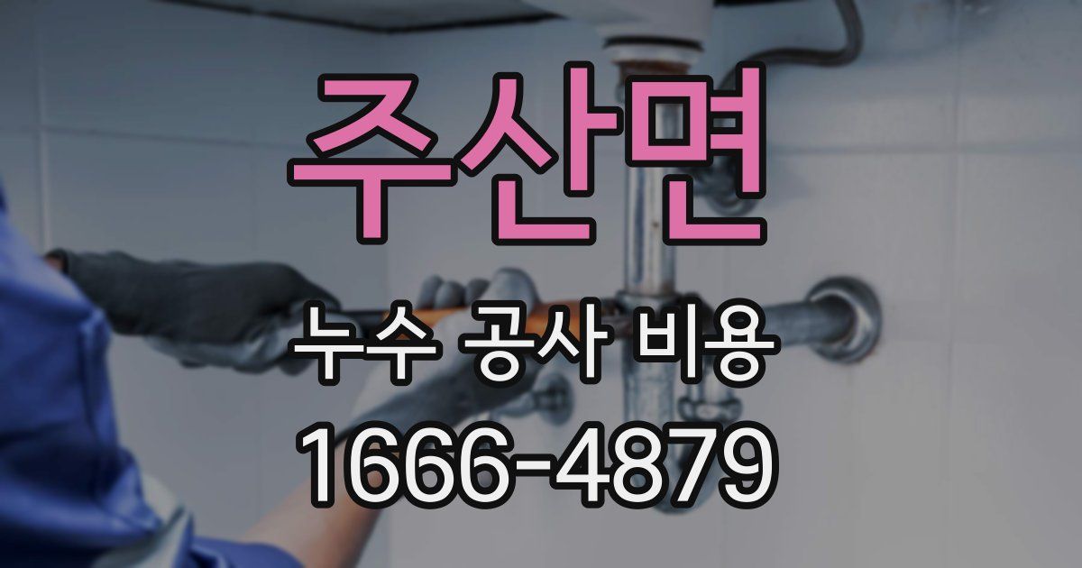 주산면 누수 공사 비용