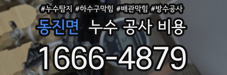 동진면 누수 공사 비용