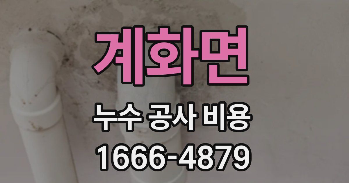계화면 누수 공사 비용