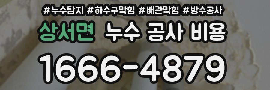 상서면 누수 공사 비용