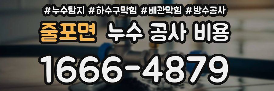 줄포면 누수 공사 비용