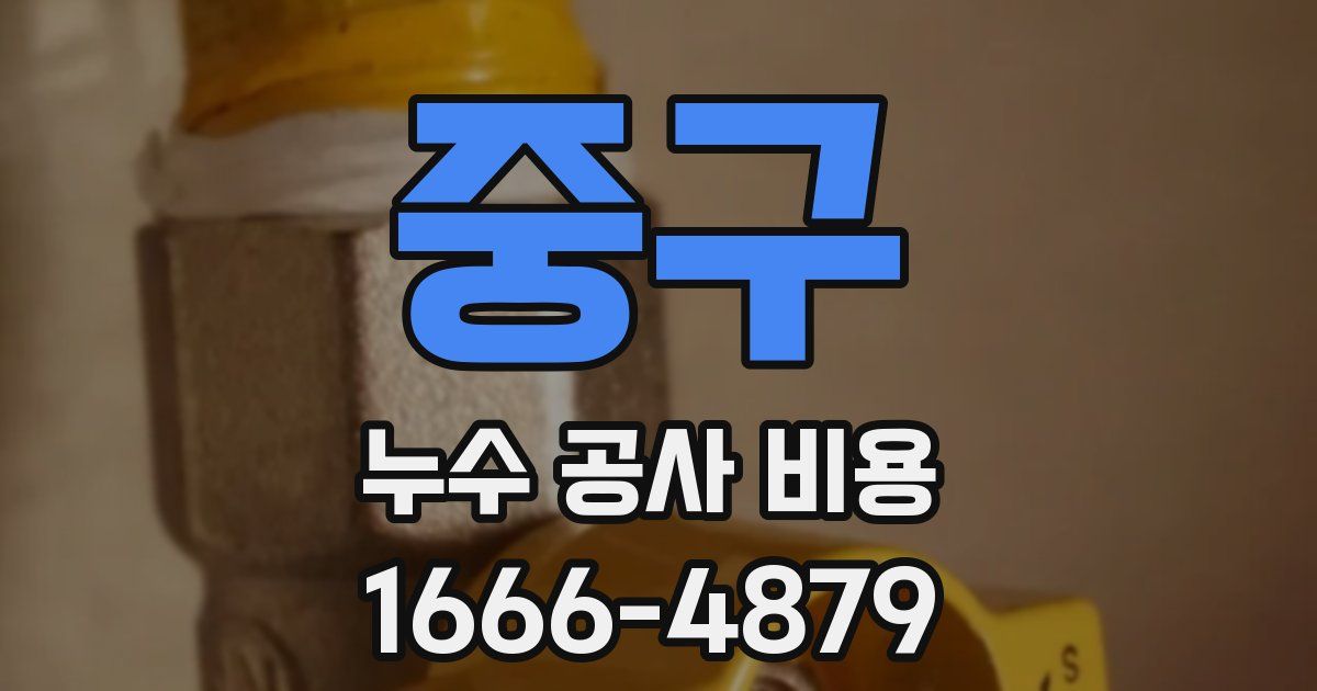 중구 누수 공사 비용